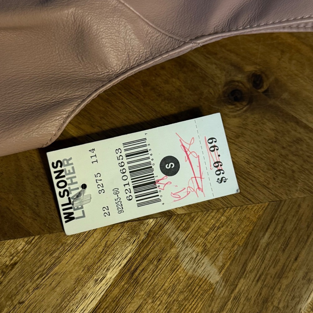 Wilsons Leather Pink Faux Leather Vest Pants Set Women's‎ Two Piece Outfit - Picture 10 of 16